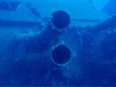 Some kind of exhaust pipes of the submarine